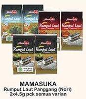 Promo Harga MAMASUKA Rumput Laut Panggang All Variants per 2 bungkus 4 gr - Indomaret