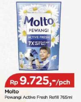 Promo Harga Molto Pewangi Active Fresh 780 ml - TIP TOP