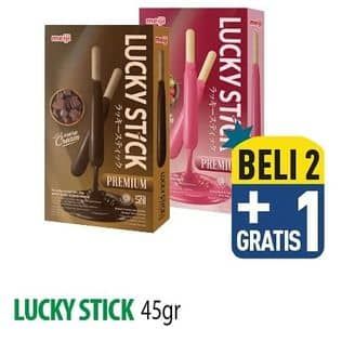 Promo Harga Meiji Biskuit Lucky Stick 45 gr - Hypermart