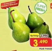 Promo Harga Pear Packham per 100 gr - Superindo