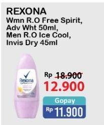 Promo Harga Deo Roll On Free Spirit / Advance Whitening 50ml / Men Deo Roll On Ice Cool / Invisible Dry 45ml  - Alfamart