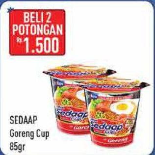 Promo Harga SEDAAP Mie Cup Goreng per 2 pcs 85 gr - Hypermart