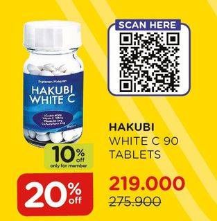 Promo Harga SATO Hakubi White C Suplemen Makanan 90 pcs - Watsons