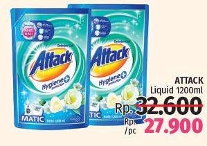 Promo Harga ATTACK Detergent Liquid All Variants 1200 ml - LotteMart