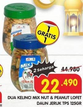 Promo Harga DUA KELINCI Kacang Mix Nut, Lofet 125 gr - Superindo