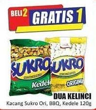 Promo Harga DUA KELINCI Kacang Sukro Original, BBQ, Kedele 140 gr - Hari Hari