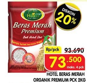 Promo Harga Hotel Beras Merah Premium 2000 gr - Superindo