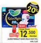 Promo Harga Laurier Relax Night 30cm 16 pcs - Superindo