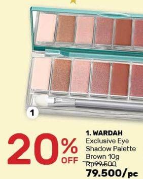 Promo Harga WARDAH Exclusive Eyeshadow Palette Brown 10 gr - Guardian