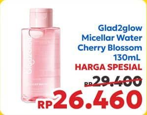 Promo Harga Glad2glow Micellar Water Cherry Blossom 130 ml - Indomaret