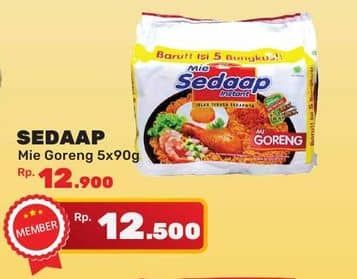 Promo Harga Sedaap Mie Goreng Original per 5 pcs 90 gr - Yogya