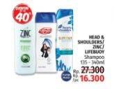 Promo Harga HEAD & SHOULDERS/ZINC/LIFEBUOY Shampoo 135 - 340ml  - LotteMart