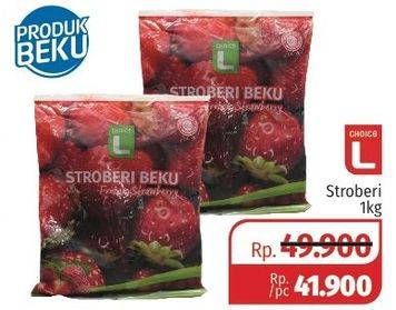 Promo Harga CHOICE L Frozen Strawberry 1 kg - Lotte Grosir