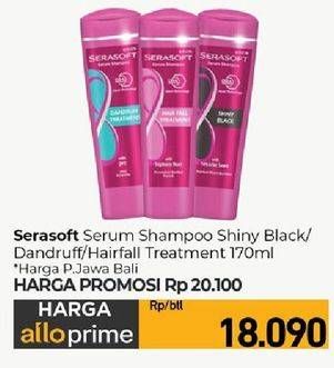 Promo Harga Serasoft Shampoo Shiny Black, Hairfall Treatment, Anti Dandruff 170 ml - Carrefour