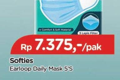 Promo Harga SOFTIES Masker Earloop 3D Surgical Mask 5 pcs - TIP TOP