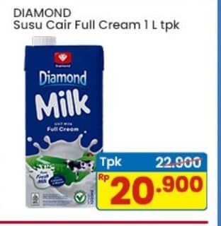 Promo Harga Diamond Milk UHT Full Cream 1000 ml - Indomaret