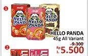 Promo Harga MEIJI HELLO PANDA Biscuit All Variants 45 gr - Alfamidi
