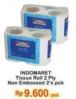 Promo Harga INDOMARET Tissue Roll 2 Ply Non Embossed 2 roll - Indomaret