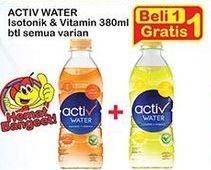 Promo Harga ACTIV WATER Minuman Isotonik + Multivitamin Jeruk, Lemon 380 ml - Indomaret