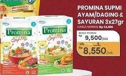 Promo Harga Promina Sup Mi Ayam Sayur, Daging Sayur 81 gr - Carrefour