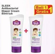 Promo Harga SLEEK Baby Antibacterial Diaper Cream 80 ml - Indomaret