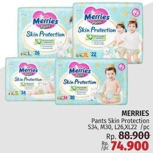 Promo Harga Merries Pants Skin Protection M30, S34, XL22, L26 22 pcs - LotteMart