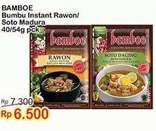 Promo Harga BAMBOE Bumbu Instant Rawon, Soto Daging (Soto Madura) 40 gr - Indomaret