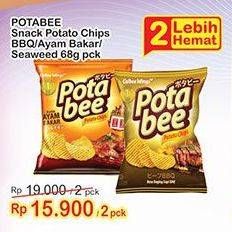 Promo Harga POTABEE Snack Potato Chips Ayam Bakar, BBQ Beef, Grilled Seaweed 68 gr - Indomaret