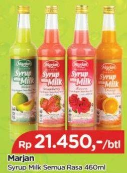 Promo Harga Marjan Syrup with Milk All Variants 460 ml - TIP TOP