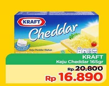 Promo Harga KRAFT Cheese Cheddar 165 gr - TIP TOP
