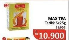 Promo Harga Max Tea Minuman Teh Bubuk Tarikk per 5 sachet 25 gr - Alfamidi