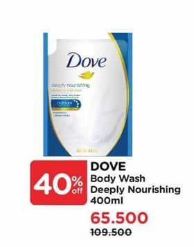 Promo Harga Dove Body Wash Deeply Nourishing 400 ml - Watsons