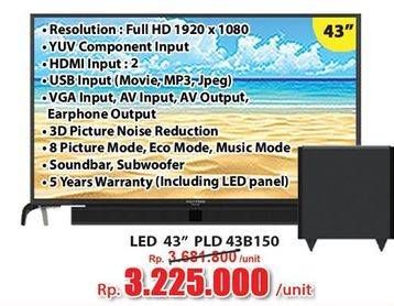 Promo Harga POLYTRON PLD-43B150 LED TV  - Hari Hari