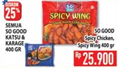 Promo Harga Spicy Chicken/ Spicy Wing 400g  - Hypermart