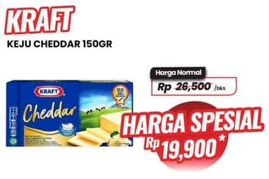 Promo Harga Kraft Cheese Cheddar 160 gr - Carrefour