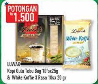 Promo Harga LUWAK Ice Koffie Gula/Whit Koffie 3 Rasa  - Hypermart