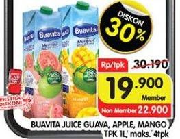 Promo Harga Buavita Fresh Juice Mango, Apple, Guava 1000 ml - Superindo