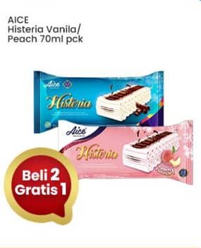 Promo Harga Aice Ice Cream Histeria Vanila Family, Peach 70 ml - Indomaret
