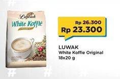 Promo Harga Luwak White Koffie Original 18 pcs - Indomaret