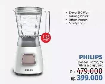 Promo Harga PHILIPS HR 2056 | Blender  - LotteMart