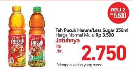 Promo Harga TEH PUCUK HARUM Minuman Teh Jasmine, Less Sugar 350 ml - Carrefour