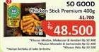 Promo Harga So Good Chicken Stick Premium 400 gr - Alfamidi