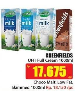 Promo Harga GREENFIELDS Fresh Milk Full Cream 1000 ml - Hari Hari