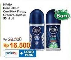 Promo Harga NIVEA MEN Deo Roll On Cool Kick 50 ml - Indomaret
