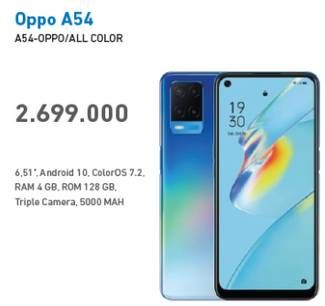 Promo Harga OPPO A54  All Variants  - Electronic City