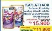 Promo Harga ATTACK Fresh Up Softener Dazzling Lilac, Joyful Paradise 680 ml - Indomaret