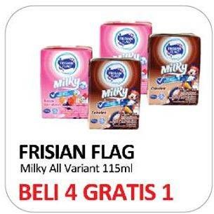 Promo Harga FRISIAN FLAG Susu UHT Milky All Variants 115 ml - Yogya