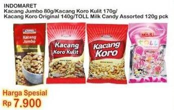 Promo Harga INDOMARET Kacang Jumbo/ Koro Kulit/ Toll Candy Assorted  - Indomaret