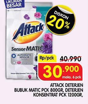 Attack Sensor Matic Detergent Bubuk