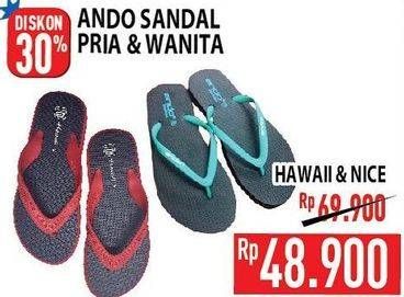 Promo Harga ANDO Sandal Hawaii, Nice Fashion  - Hypermart